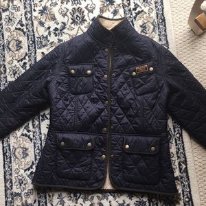 Barbour Sherpa lined quilted barn coat
